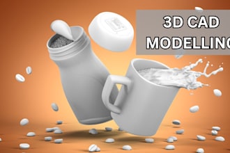 do 3d cad modelling, rendering and product designing 3d design