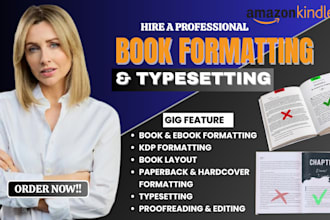 do typesetting, book formatting, book design, ebook formatting