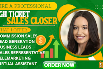 be commission sales closer sales representative for high ticket sales