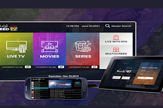 rebrand iptv web player with a custom high performance design