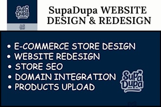 design redesign supadupa volusion goodbarber weebly website design store design
