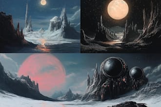 create sci fi illustration for you