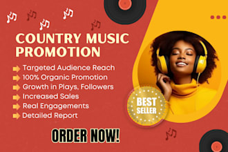 do organic and viral country music promotion, spotify promo to real audiences