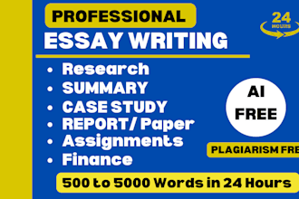 write report, research and summary, case study, paper