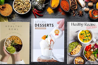 write 150 healthy recipes for your cookbook, blog, or amazon KDP