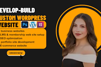 develop a custom wordpress business website with a mordern and dynamic design