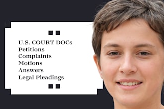 draft US court documents, motions, complaints, or legal pleadings