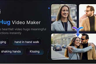 develop saas ai companion website, ai hugging video, ai kissing generator app