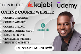 revamp wix course website sales page kajabi sales funnel, squarespace, thinkific