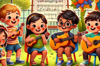 write sing children nursery rhymes kid educational song jingles lullaby intro