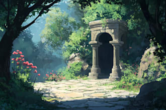 design an environment concept art and illustration
