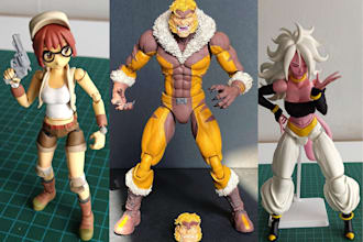 sculpt 3d action figure 3d articulated model 3d statue 3d toy character design