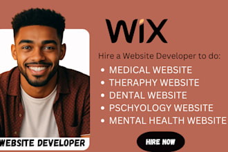 develop wix mental health, psychology therapy, dental medical wix website design