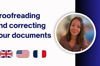 proofread your english and french documents and translations
