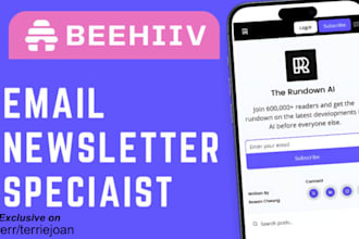 design beehiiv newsletter setup beehiiv account beehive landing page template
