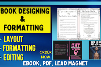do medical book layout design, ebook formatting, and kindle formatting