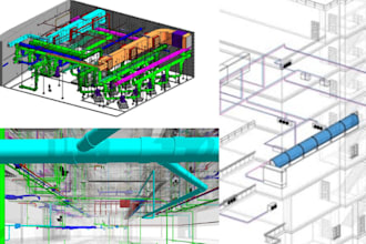 create hvac design, bim revit 360,electrical plan design, mep model design