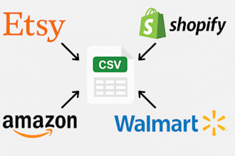 scrape and automate product data from etsy, amazon, shopify, and walmart