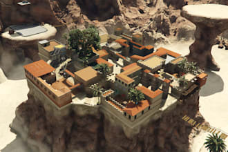 do unity 3d game environment, level design 3d game assets, unreal engine games