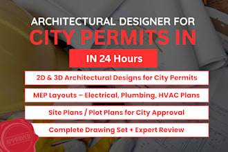 draw site plan plot plan mep adu for city permit in 24hours as autocad architect