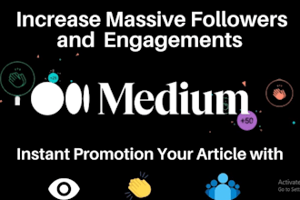 do massive promotion for your medium article and get real followers