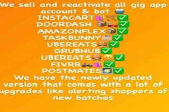 do instacart bot, doordash bot, spark bot uber eat bot, order grabber bot