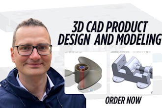 do 3d cad design, product design, 3d rendering, technical drawing in solidworks