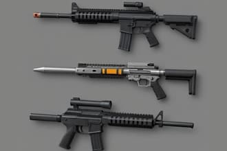 model 3d weapons and guns for roblox , unity , 3d game environment and blender
