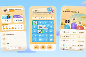 create stunning game design or mobile ui ux design