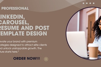 design a professional linkedin banner, resume, and post template