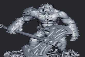 do custom 3d miniature character collectible statue model tabletop warhammer dnd