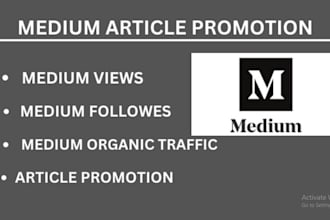 massive medium article promotion medium profile promotion to targeted audience