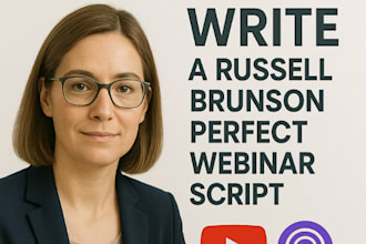 write a russell brunson perfect webinar script youtube script podcast script