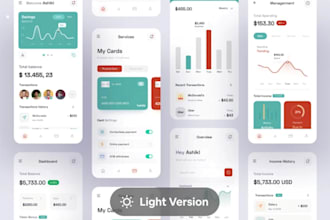 create responsive fintech mobile app ui ux and web design using figma