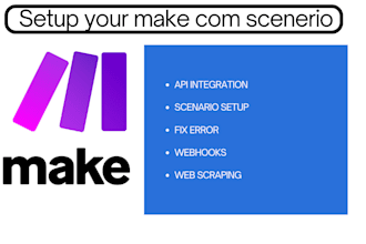 setup your make com scenerio and be your make com automation expert