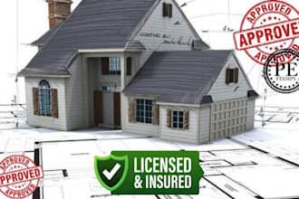 license architect civil structural engineer pe stamp nc nj oh mo la tn sc az