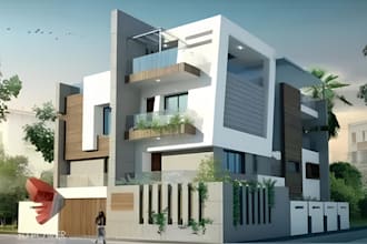 do 3d interior exterior rendering house design architectural model visualization