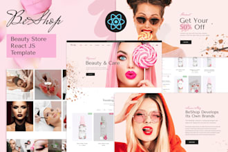 create skincare cosmetic beauty website, fashion clothing website, perfume store