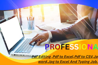 data entry, convert PDF to word