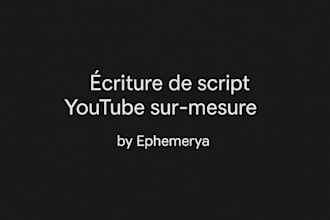 write a natural and impactful youtube script in french