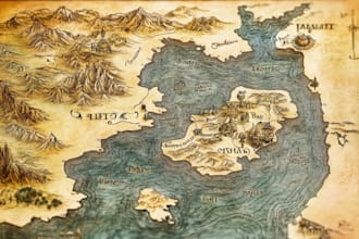 make your beautiful fantasy map in 4k for your style