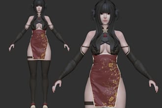 create 3d character models, 3d game character modeling for 3d game or animation