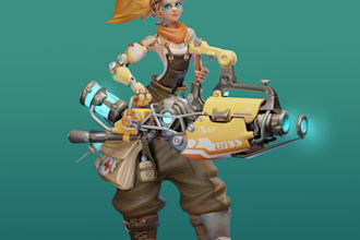 sculpt and texture 3d stylized character for game