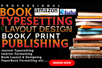 expertly typeset, format and design your book, books for print, layout design