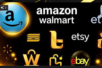 create your seller central for amazon , walmart , ebay , etsy, shopify website