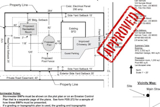 be city permit architect container mep site plan deck adu shed garage blueprint