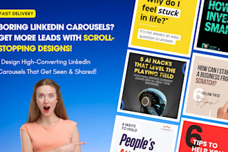 create high converting linkedin carousel design and copywriting for businesses