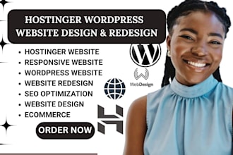 build hostinger website design, wordpress hostinger website redesign