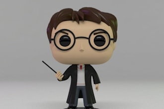 sculpt bobblehead,3d head, action figure,3d articulation, miniature,3d funko pop