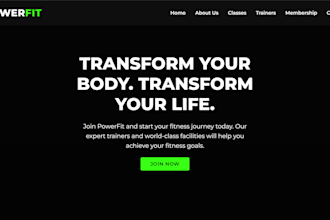 create a professional gym or fitness website for your business